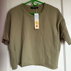 HUGOOME Olive Green Short Sleeve Crewneck Tee